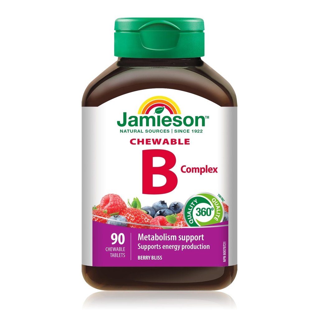 ג'יימיסון טעים Chewable Formula B Complexberry Bliss 90 טבליות