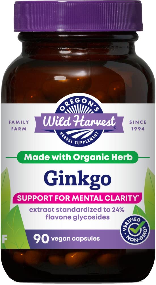 אורגון's Wild non-GMO גינקו קפסולות - 90 Count