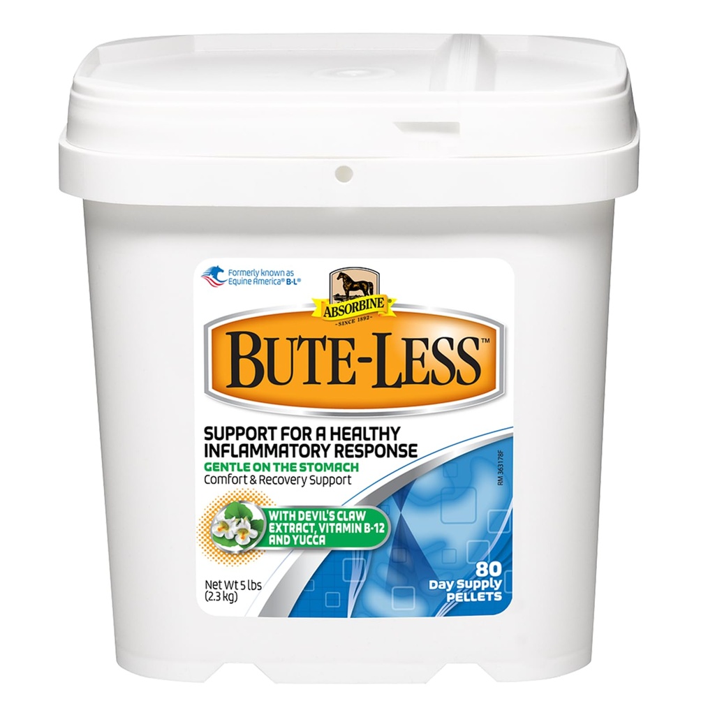 Absorbine Bute-Less Comfort & Recovery Pellets, תגובה חיסונית בריאה, 5 lb / 80 יום אספקה