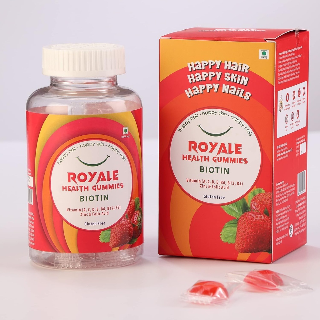עליית ג'נרי Biotin Gummies | שיער סטרונג, ריחות חזקים, גידול עור | עם ביוטין, ויטמין B12, ויטמין E, C I 30 Gummies Pack עבור גברים ונשים (PACK של 1), Nutral