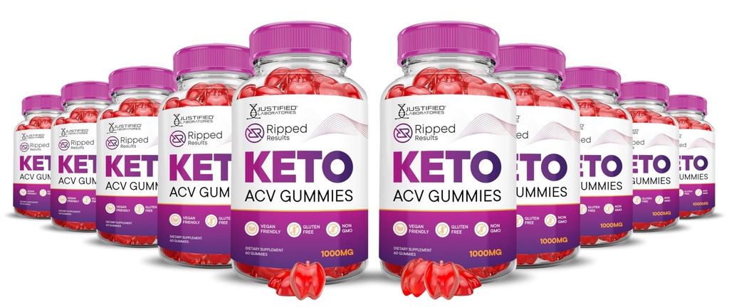 (10 Pack) Ripped Results Keto ACV חניכיים מתקדמות פורמולה 1000MG Ripped תוצאות Keto Gummies Apple Cider Vinegar פורמולה עם אבקת מיץ Pomegranate B12 טבעוני non GMO 600mys