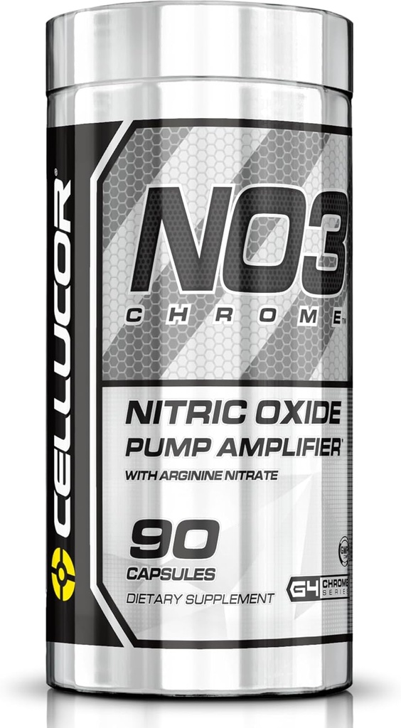 Cellucor NO3 Chrome Nitric Oxide תוספי עם Arginine Nitrate עבור משאבת שרירים וזרימת דם, 90 קפסולות, G4