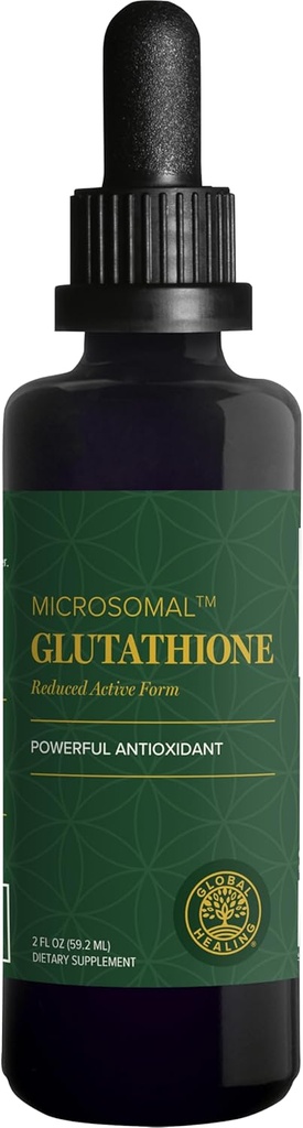 Global Healing Center - תוסף Glutathione - Microsomal L-Glutathione (חינוך) 250 מ"ג - Antioxidant Microsomal טכנולוגיה הוא יותר זמינות ביולוגית עבור הגוף שלך מאשר Liposomal Kind - 2 Fl Oz Oz