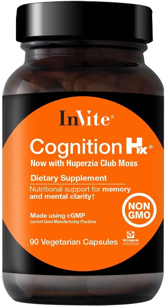 הזמינו את Health Cognition Hx® – תומך בתפקודי המוח כמו אנרגיה נפשית, התראה, זיכרון, מיקוד - עם Phosphatidylserine, ALCAR + NADH, גינקו בילובה, Huperzia Serrata - 90 קפסולות