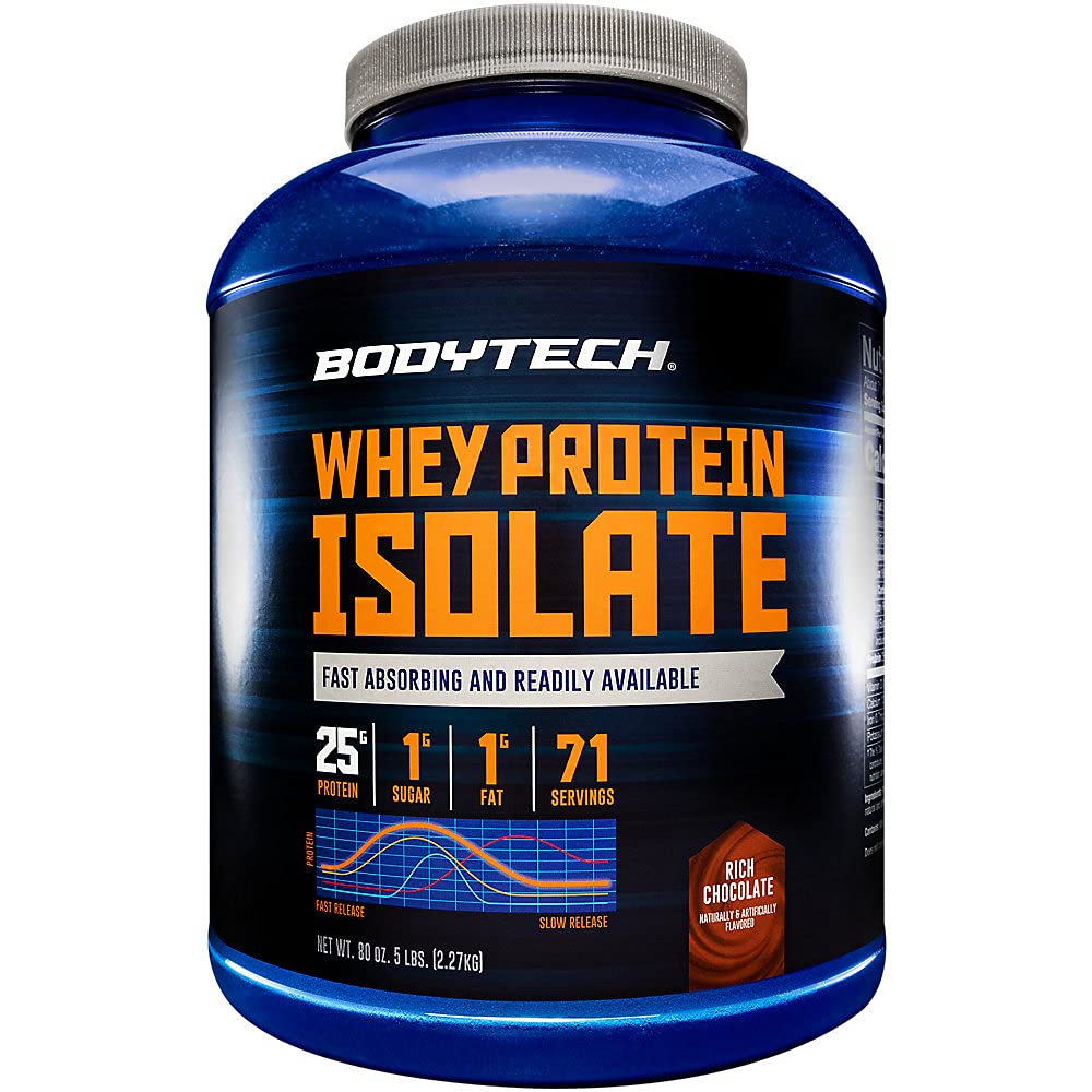 BODYTECH Whey חלבון Isolate אבקה - שוקולד עשיר (5 Lbs. / 71 משרתים)