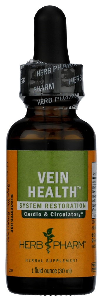Herb Pharm Vein Health נוזל פורמולה צמחית עבור Cardiovascular ו- Circulatory System Support, 1 Fl Oz