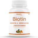 Beard Biotin, מקדם חזק יותר & Thicker Beard growth, מופעל עם ויטמין A, ויטמין E, ויטמין B7, Keratin & Amino Acids | 100% טבעוני (60 טבליות - Pack of 1)