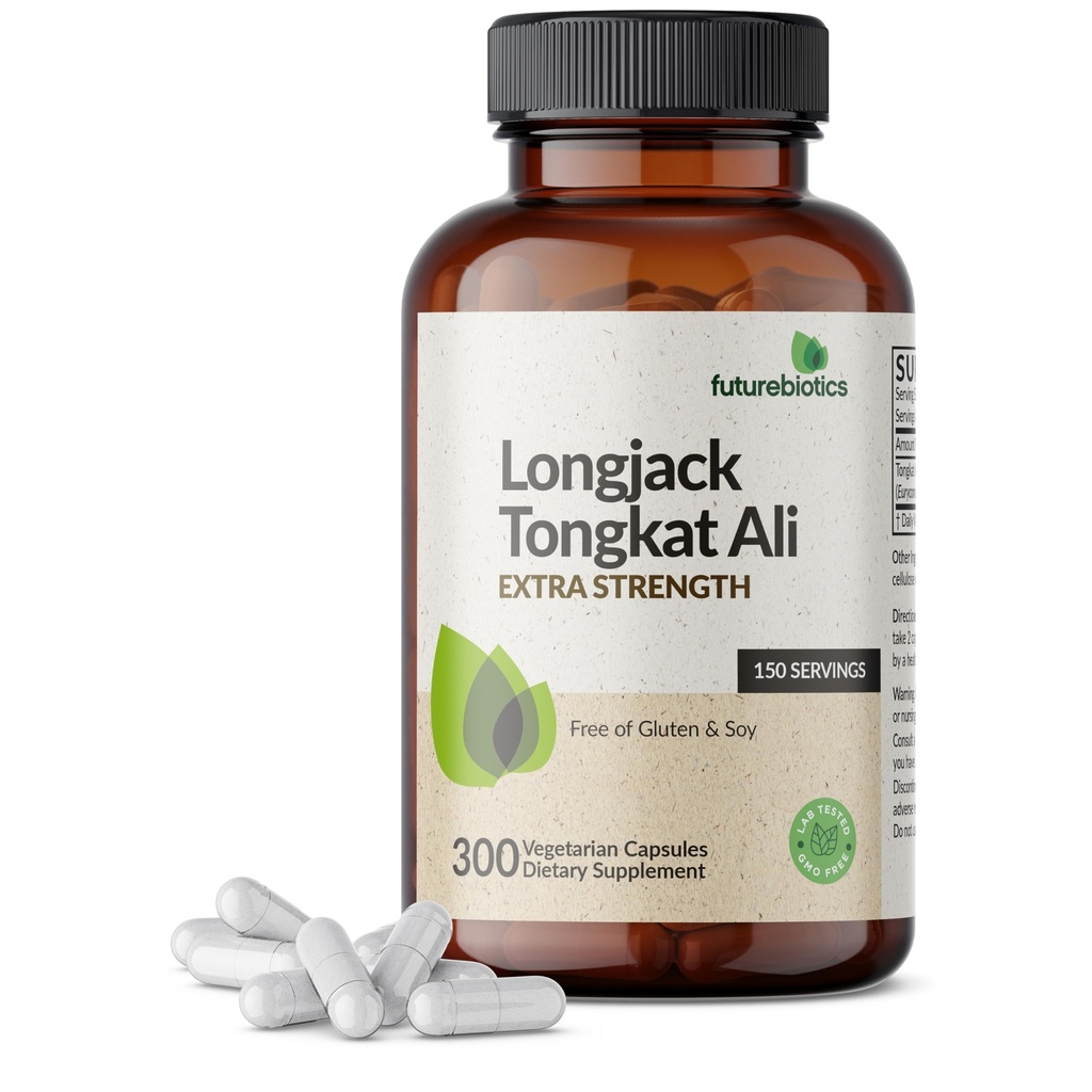 Futurebiotics Longjackטונגkat Ali תוספת כוח ותמיכה - non-GMO, 300 קפסולות צמחוניות