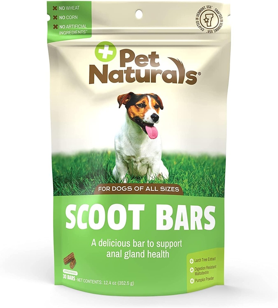 Pet Naturals Scoot Bars for Dogs, תמיכה תזונתית, Duck Flavor 30 ספירה