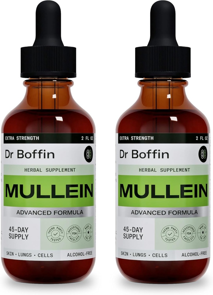 Mallein Leaf נוזל לחלץ 2 Fl Oz (Pack of 2) - תוספת סטרנגאט | פורמולה מתקדמת - תוספת טבעית של נוזל טונקציה - Lung ניקויse ו Detox - בריאות הנשימה ותמיכה החיסון טיפות טיפות