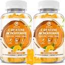 Creatine Monohydrate חניכיים עבור גברים ונשים, Chewables Creatine Monohydrate עבור כוח שרירים, שריר בונה, אנרגיה Boost, סוכר חינם, טבעוני, מנגו פלפור-120 הרוזן