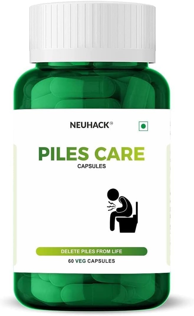 Piles Care Herbal קפסולות ל-Colle Health- Ayurvedic Piles תוסף | Pack of 2(60 Veg caps)