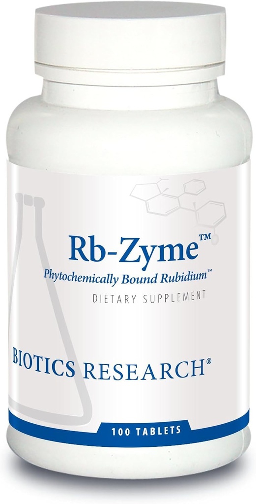 Biotics Research Rb Zyme Whole Food Rubidium Source, Ultra Trace מינרלים, Glandular Health. 100 טבליות
