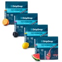 DripDrop hydrotion - Electrolyte אבקת Packets - Watermelon, ברי, לימון, כתום - ערך Variety Bundle - 128 Count Count