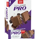 Power Crunch PRO חלבון Wafer Bars, חלבונים גבוהים עם טעם טעים, שוקולד משולש, 2.0 אוונס (4 Count)