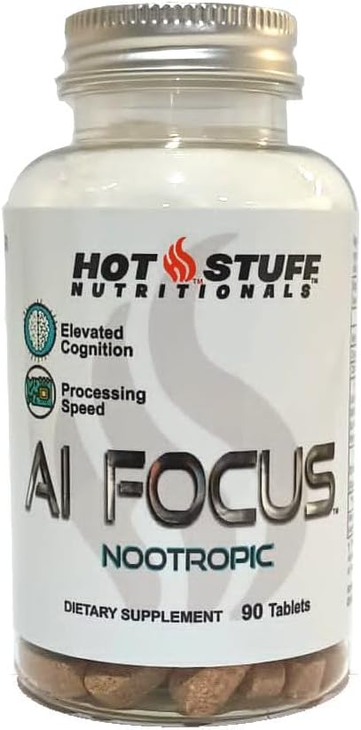 AI Focus - 90 טבליות nootropic ל- Enhanced Focus, פונקציונליות קוגניטיבית וסטמינה נפשית.
