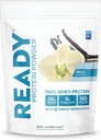 אבקת חלבון מוכן® חלבון - 25g חלבון Whey, 120 קלוריות, 0g הוסיף סוכר - 7 תרכובות פשוטות - לא תוספת מלאכותית - Gluten-Free,נקי וטבע - וניל (1 פאונד באג)