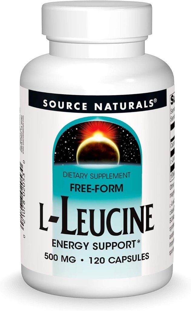 מקור טבעי L-Leucine, 500 מ"ג, 120 קפסולות