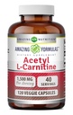 פורמולה מדהימה Acetyl L-Carnitine Hcl תוסף | 500 Mg Per Serve | 120 Veggie קפסולות תוסף | Non-GMO | Gluten Free | Made in USA