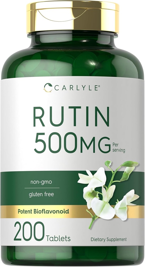 Carlyle Rutin תוסף 500 מ"ג | 200 טבליות | Vegetarian, non-GMO, Gluten Free