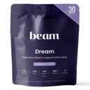 אבקת שינה Beam Dream Sleep, L-theanine, Apigenin, Reishi ו- Magnesium, צד שלישי בדק תוספי שינה טבעית ושינה עבור שינה עמוקה, הירגעות ושיקום, תמיכה בשינה טבעית, 30 משרתים