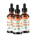 LIQUIDHEALTH ויטמין D3 4000 IU, USDA אורגני ויטמין D טיפות עבור מבוגרים וילדים, ויטמין D עבור תמיכה במערכת החיסון, בריאות העצם, תמיכה בעור בריא - מיוצר בארה"ב (3 Pack)