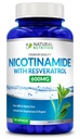 Generic Natural ויטמין Nicotinamide עם Resveratrol 600 מ"ג (Vitamin B-3) 120 קפסולות Veggie Gluten Free & Non-GMO