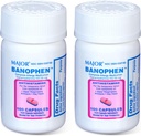 MAJOR Banohpen - תרופה אלרגיה מלאה - Diphenhydramine HCI 50 מ"ג - Antihistamine - 100 קפסולות (2 Pack)