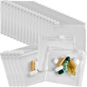 Zippered Pill Pouch Bags - 24 Pcs, Slide Lock Clear פלסטיק Mini Bags, BPA-חינם עבור גלולות ויטמינים, תוספים, תרופות, תכשיטים, יצירות, חפצים קטנים - self-Sealing, Reusable, נסיעות ידידותי.