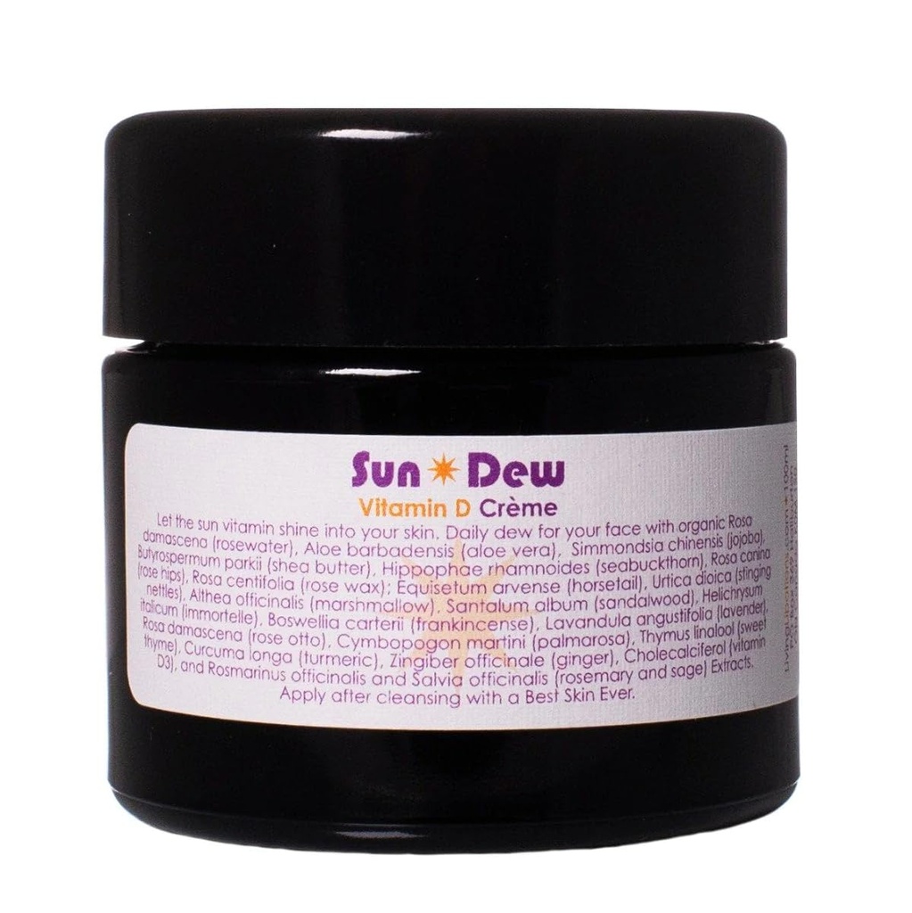LIBations - אורגני Sun Dew Transdermal ויטמין D Crème | טבעי, בריא, יופי נקי טבעוני (3.38 oz | 100 מ"ל)