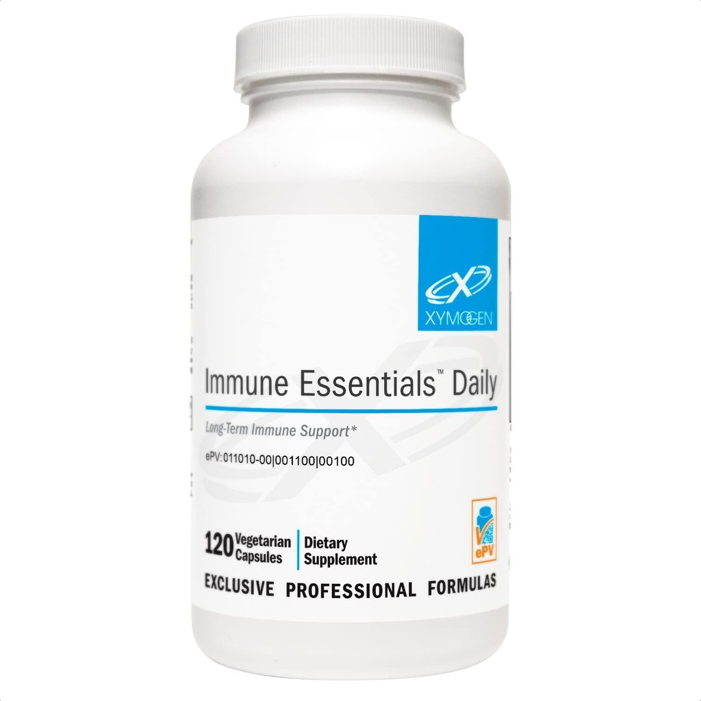 XYMOגן Immune Essentials Daily - Long-Term Immune Support Supplement with ויטמין C Ascorbic Acid, ויטמין A & D3, N Acetyl L Cysteine, Zinc Chelate, Quercetin (120 קפסולות)
