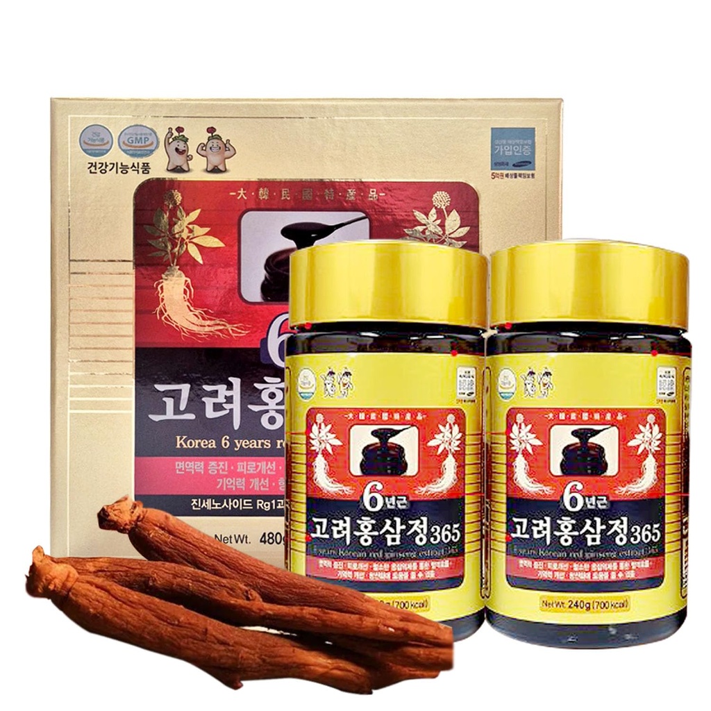 HongSamJeong, 6 שנים שורש Red גינזנג זהב לחלץ, Saponin, Panax, 8.5 Ounce (Pack of 2)