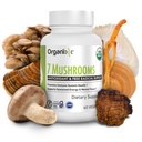 תוסף אורגני Mushroom, 7 Fermented Mushrooms - Lions Mane, Shiitake, Cordyceps, טורקיה Tail, Reishi - עבור Imm & Digest תמיכה, 60 קפסולות צמחוניות