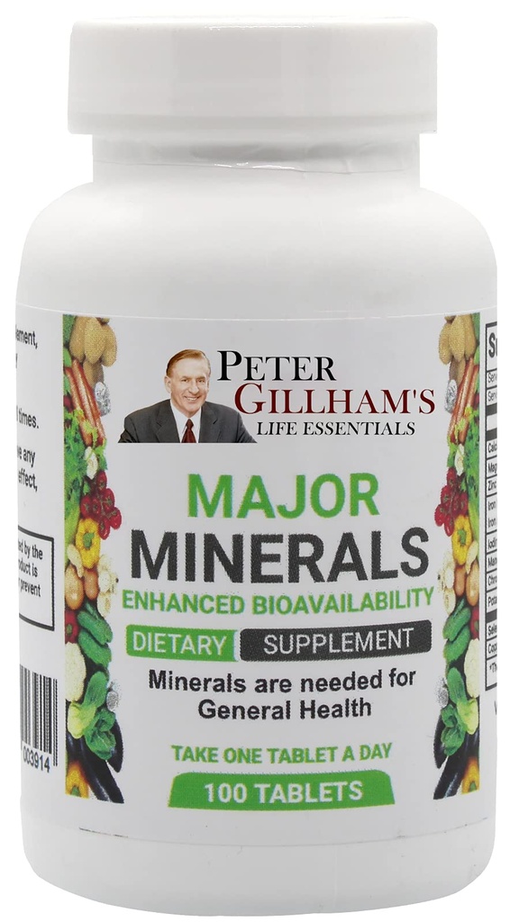 100 טבליות גדולות, לא Oxide! Easy to Digest Multimineral, Balanced for Men & Woman Bone & Immune System Support with Iron and Potassium של פיטר גילהאם