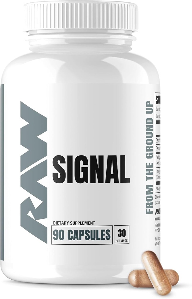 RAW Signal Fadogia Agrestis & Tongkat Ali תוסף, 90 קפסולות - טונגקאט עלי לגברים עם (Longjack Root Extractis) ו Fadogia Agrestis - מקסיםize & Boost Male Performance