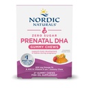 Nordic Naturals Zero Sugar DHA Prenatal ויטמין חניכיים, Strawberry Orange Flavor - 27 חניכיים - תוספי הריון - 600 מ"ג אומגה 3 שמן ו 400 IU ויטמין D3-27 משרתים