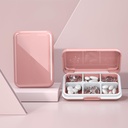 גלולת גלולת מים עמידים גלולות מקרה Portable Daily Pill Container Pill Holder Purse 6 השוואתיות Pocket Medicine מארגנת עבור ויטמין, שמן Fish,Supplements (Large Pink)