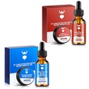 Sandalwood Beard Growth Oil עם 2X ריכוז ביוטין עבור גברים ו Vanilla Beard Growth שמן עם 2X ריכוז ביוטין עבור גברים, Natural Ingredients & Thickens שיער הפנים צמיחה