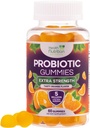 חניכיים פרוביוטיות 5 מיליארד CFU - Diverse Probiotics for Digestive Health & Gut Support Gummy for Women, Men, & Kids, Daily Probiotics תוסף לתמיכה ב- Immune, Non-GMO, טבעוני, 60 מסטיקנים
