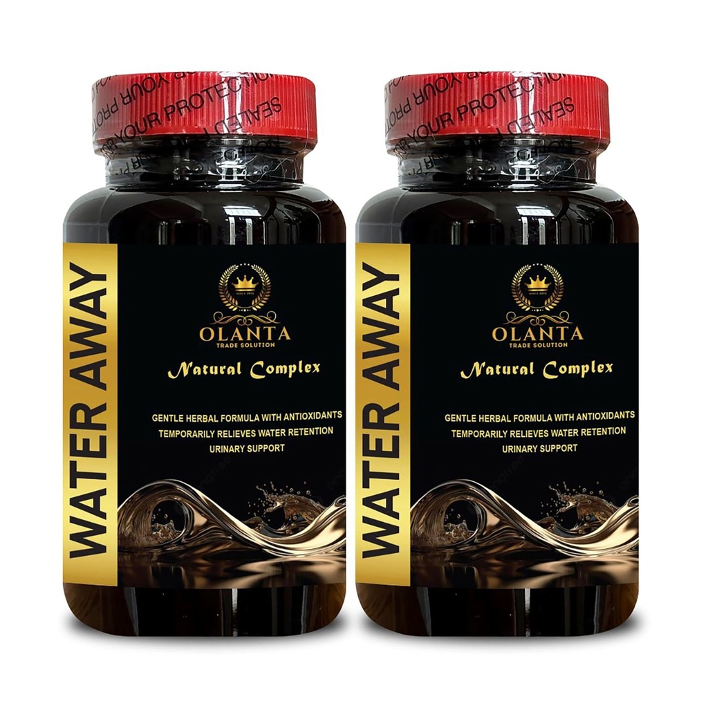 תוספי מזון ללא מים - Urinary Health, Water Retention, Natural Diuretic to Expel Water Away, Feel Better & Lighter, Bloating Relief - 2 בקבוקי 120 קפסולות