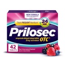 Prilosec OTC, Omeprazole נדחה 20 מ"ג, Acid צמצם, מטפל Frequent Heartburn עבור 24 Hour הקלה, כל היום, All Night *, Heartburn Medicine, 20 מ"ג, Wildberry Flavor, 42 טבליות