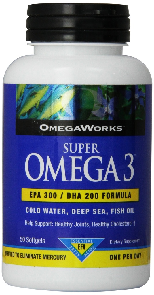 אומגה עובדת על אומגה 3 Softgels, 50-Count Bottles (Pack of 2)