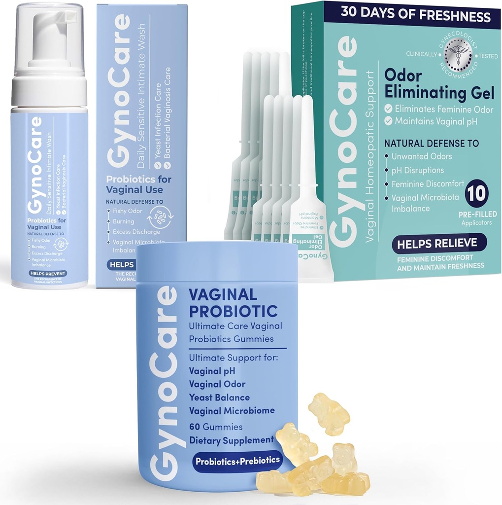 Terramed Just Think מקיפה Feminine Wellness Bundle - תמיכה משולשת ב- pH Balance, Odor Control ו- Intimate Health