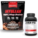 Myogenix Liver תומך תוסף & Myolean שוקולד Whey חלבון - Advanced Liver Health & השרירים Recovery with 40g High-Protein Whey - תמיכה Detox, growth & Performance