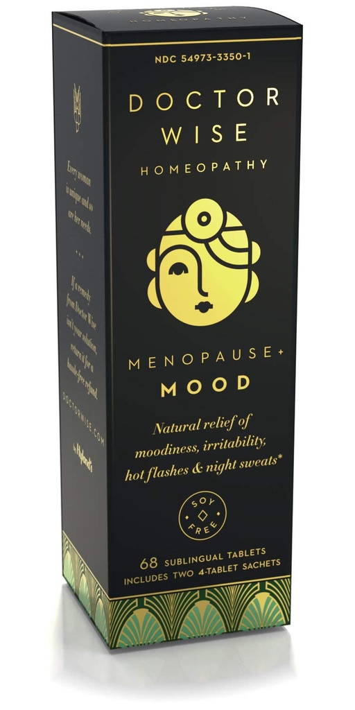 הדוקטור של Hyland's Doctor Wise Mood Gentle Natural Relief of Moodness Irritability Hot Flashes and Night Sweats Quick Disshoot Tablets, 68 Count Count