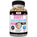 Kaya Naturals Skin hydrotion ויטמינים - גלולות נשים - קפסולות גומי - Hydration Booster לנשים - מקדם אנרגיה מוגברת, Mood & Stamina - Reduction in יבשה - 30 Veggie קפסולות