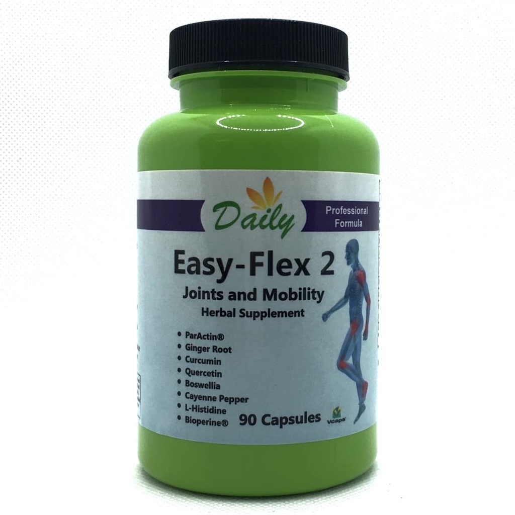 Daily Manufacturing Easy-Flex 2TM (Andrographis Paniculata, Boswellia Extract, L-Histidine, Curcumin (Turmeric), Quercetin, Black Pepper, אבקת שורש ג'ינג'ר וקאי פפר)