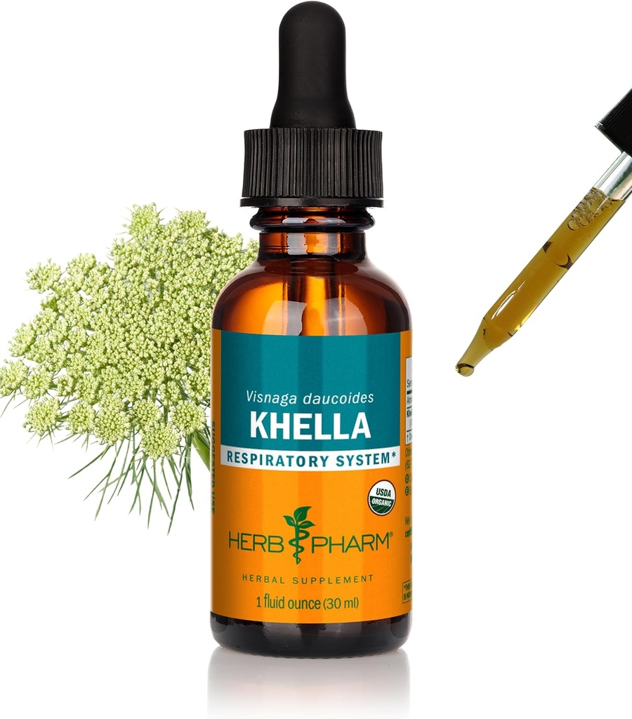 Herb Pharm Khella נוזל לחלץ תמיכה במערכת הנשימה - 1 Ounce (DKHELL01)
