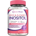 תוספי Inositol של הדוקטור, Myo-Inositol & D-Chiro Inositol קפסולות 2050 מ"ג לשרת, אידיאלי 40:1 בלנדר, איזון הורמונלי עבור נשים, Ovarianfunction & פוריות תמיכה, 120 טבעוני Caps