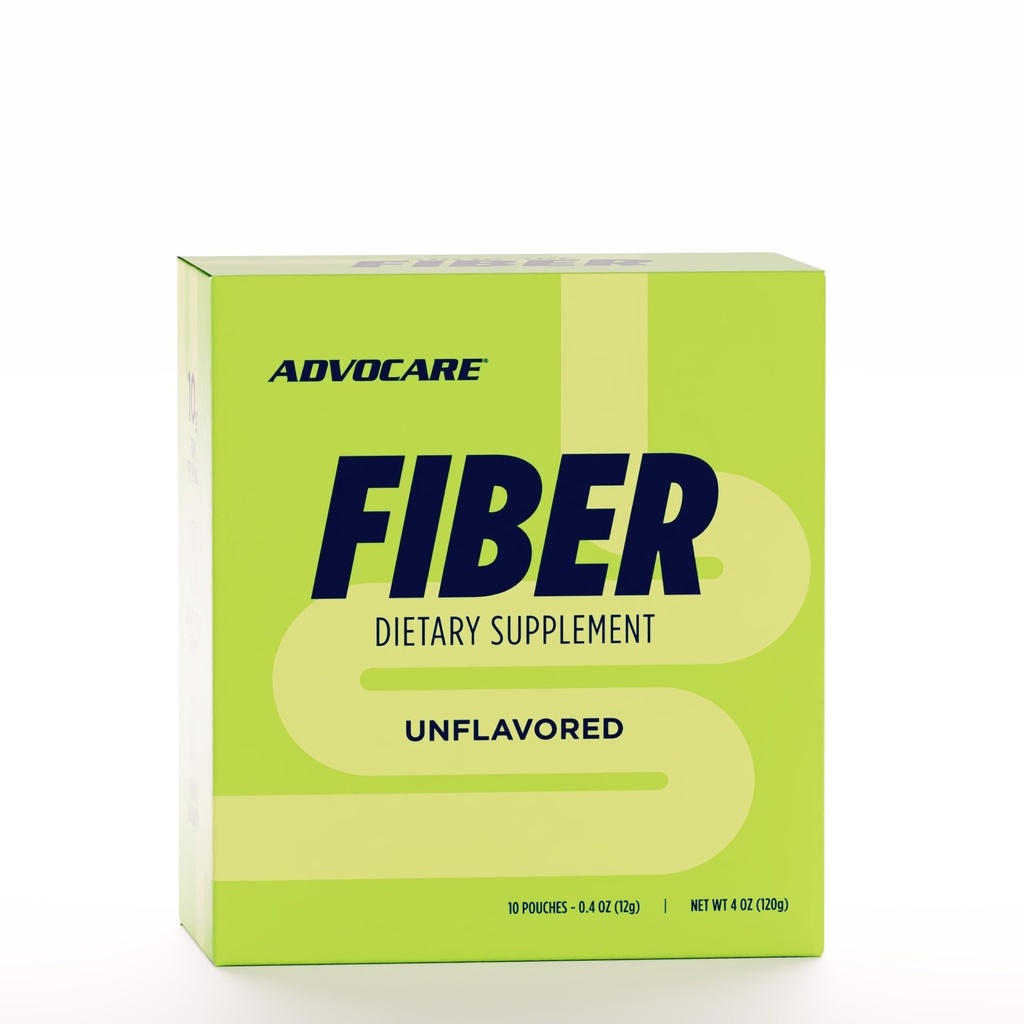AdvoCare סיבים תזונתיים תוספת - יומית אבקת תוספת עם Soluble & Insoluble סיבים - תערובת כוללת Psyllium Seed & Corn - תמיכה בריאות העיכול * - Unflavored - 10 Poucheses